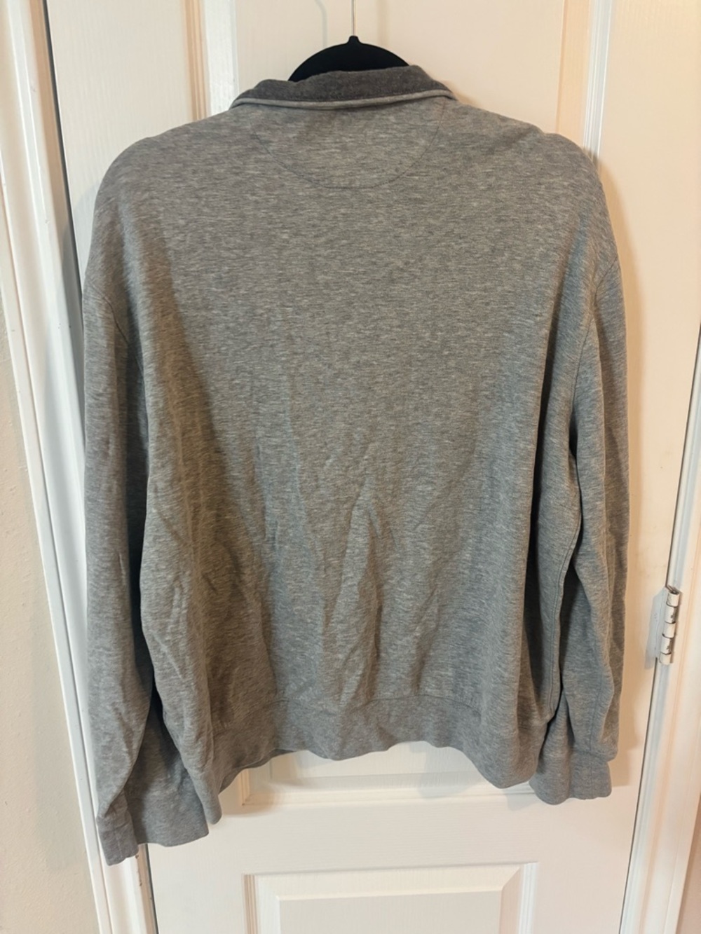 Polo Ralph Lauren RL Luxury Jersey Gray Quarter-Zip Pullover Men’s Large - Picture 2 of 5